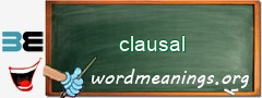 WordMeaning blackboard for clausal